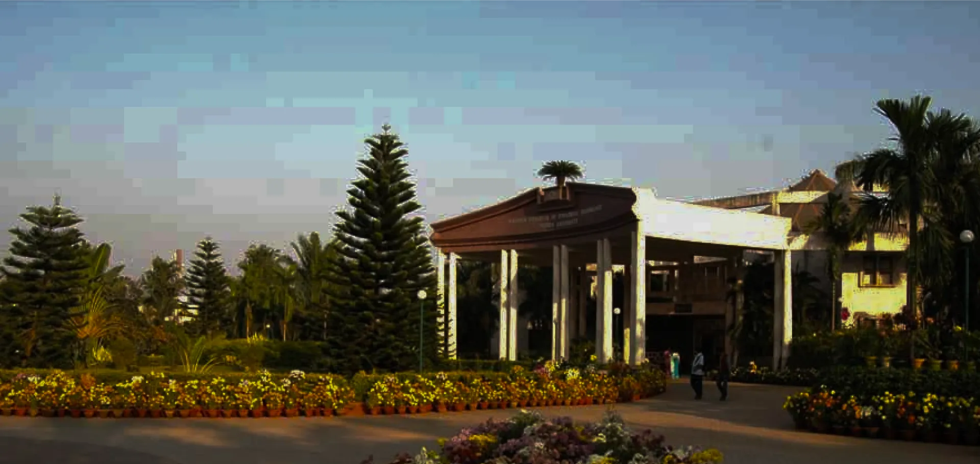 KIIT campus buildings surrounded by landscaped gardens